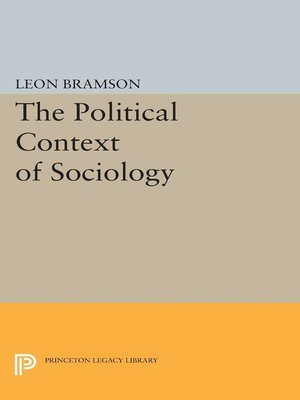cover image of The Political Context of Sociology